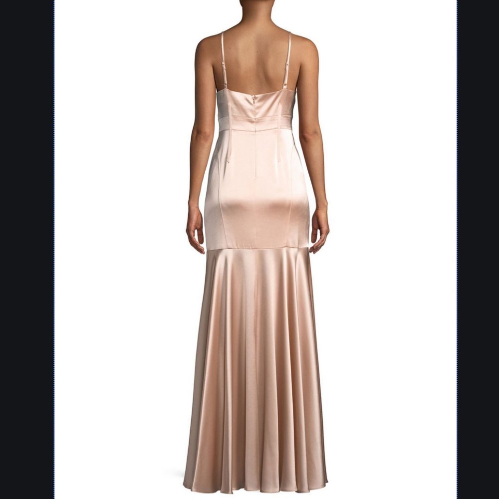 JILL STUART Satin V-Neck Sleeveless Corset Gown - Picture 3 of 14